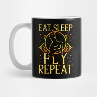 Eat Sleep Fly Repeat Aerial Yoga Silks Mug